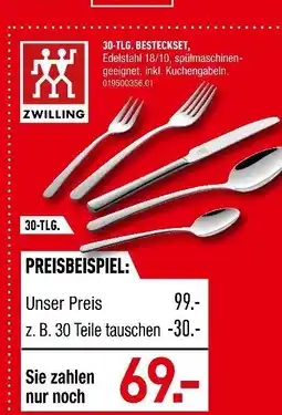 Möbel Wallach Zwilling 30-tlg. besteckset Angebot