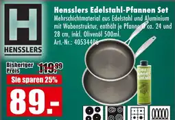 Möbel Mahler Hensslers edelstahl-pfannen set Angebot
