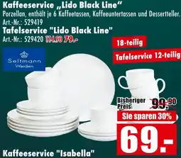 Möbel Mahler Seltmann weiden kaffeeservice 'lido black line' Angebot