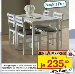 Möbel Inhofer Tischgruppe in weiß Angebot