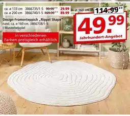Segmüller Design-fromenteppich 'rippel shape' ca. ø 133 cm Angebot