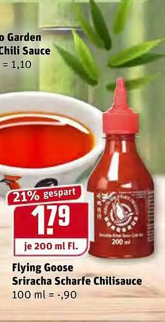 REWE Kaufpark Flying Goose Sriracha Scharfe Chilisauce Angebot