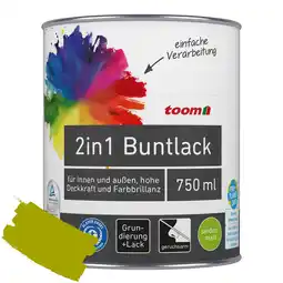 toom Baumarkt toom 2in1 Buntlack 'Frühlingswiese' limettengrün seidenmatt 750 ml Angebot