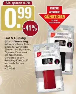 WEZ Gut & Günstig Sturmfeuerzeug Angebot