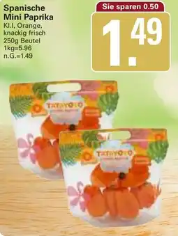 WEZ Spanische Mini Paprika Angebot