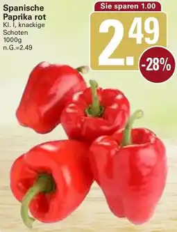 WEZ Spanische Paprika rot Angebot
