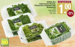 WEZ EDEKA Bio Italienischer Rucola, Pflücksalat, Feldsalat oder Blattspinat Angebot