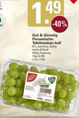 WEZ Gut & Günstig Peruanische Tafeltrauben hell Angebot