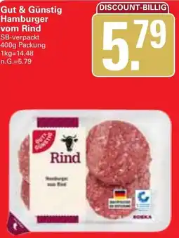 WEZ Gut & Günstig Hamburger vom Rind Angebot