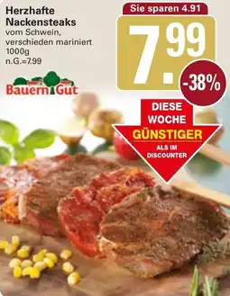 WEZ Bauern Gut Herzhafte Nackensteaks Angebot