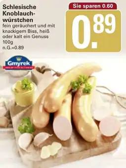 WEZ Gmyrek Schlesische Knoblauchwürstchen Angebot