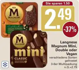 WEZ Langnese Magnum Mini, Double oder Vegan Angebot