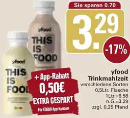 WEZ yfood Trinkmahlzeit Angebot