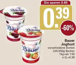 WEZ Bauer Joghurt Angebot