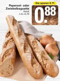 WEZ Peperoni- oder Zwiebelbaguette Angebot