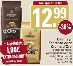 WEZ Dallmayr Espresso oder Crema d'Oro Angebot