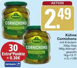 WEZ Kühne Cornichons Angebot