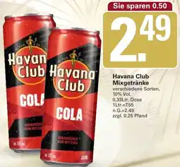 WEZ Havana Club Mixgetränke Angebot