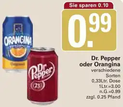 WEZ Dr. Pepper oder Orangina Angebot