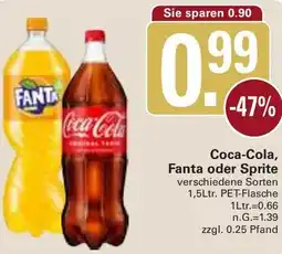 WEZ Coca-Cola, Fanta oder Sprite Angebot