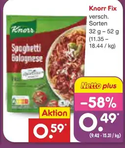 Netto Marken-Discount Knorr fix spaghetti bolognese Angebot