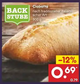 Netto Marken-Discount Backstube ciabatta Angebot