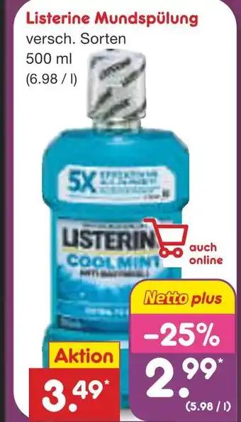Netto Marken-Discount Listerine mundspülung Angebot