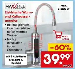 Netto Marken-Discount Maxxmee elektrische warm- und kaltwasserarmatur Angebot