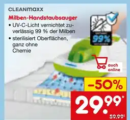 Netto Marken-Discount Cleanmaxx milben-handstaubsauger Angebot