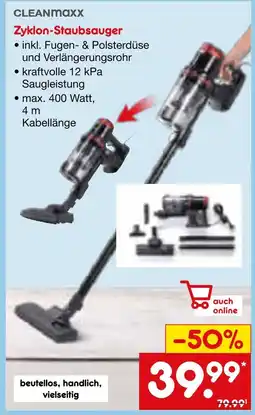 Netto Marken-Discount Cleanmaxx zyklon-staubsauger Angebot
