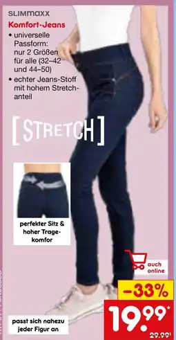 Netto Marken-Discount Slimmaxx komfort-jeans Angebot