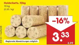 Netto Marken-Discount Holzbriketts Angebot