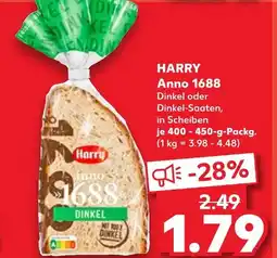 Kaufland Harry anno 1688 dinkel oder dinkel-saaten Angebot
