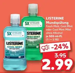 Kaufland Listerine fresh mint mundspülung Angebot