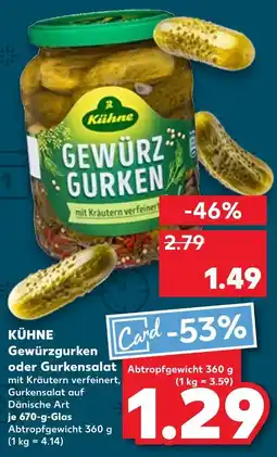 Kaufland Kühne gewürzgurken Angebot