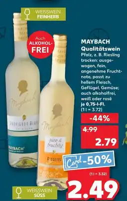 Kaufland Maybach qualitätswein weißwein feinherb Angebot