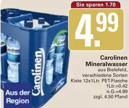 WEZ Carolinen Mineralwasser Angebot