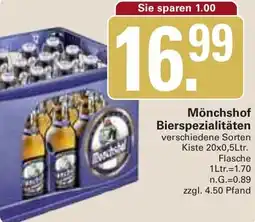 WEZ Mönchshof Bierspezialitäten Angebot