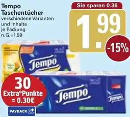 WEZ Tempo Taschentücher Angebot