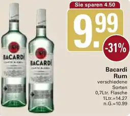 WEZ Bacardi Rum Angebot