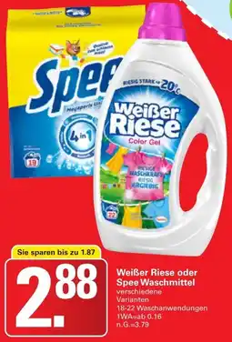 WEZ Weißer Riese oder Spee Waschmittel Angebot