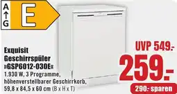 B1 Discount Baumarkt Exquisit Geschirrspüler GSP6012-030E Angebot