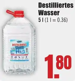 B1 Discount Baumarkt KLAX Destilliertes Wasser Angebot