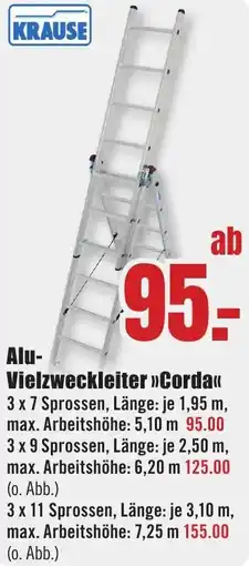 B1 Discount Baumarkt KRAUSE Vielzweckleiter Corda Angebot