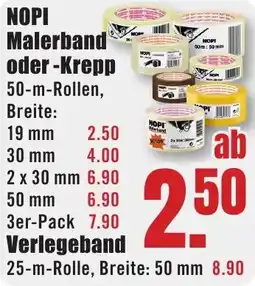 B1 Discount Baumarkt NOPI Malerband oder -Krepp Angebot