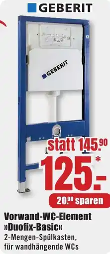 B1 Discount Baumarkt GEBERIT Vorwand-WC-Element Duofix Basic Angebot