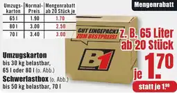 B1 Discount Baumarkt Umzugskarton Angebot