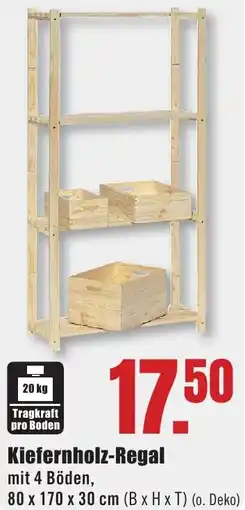 B1 Discount Baumarkt Kiefernholz-Regal Angebot