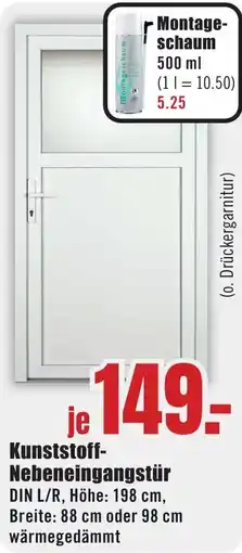B1 Discount Baumarkt Kunststoff Nebeneingangstür Angebot