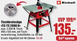 B1 Discount Baumarkt Einhell Tischkreissäge TC-TS 2000 U Angebot